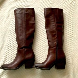 NATURALIZER real leather brown boots girls size 3 NEVER WORN